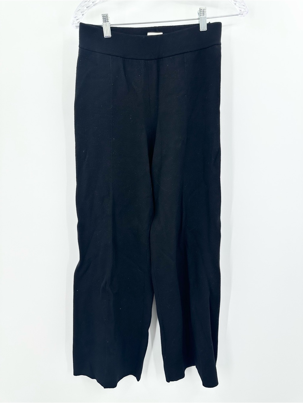 Aritzia Wilfred Free Black High Waisted Knit Wide Leg Pants Size Small